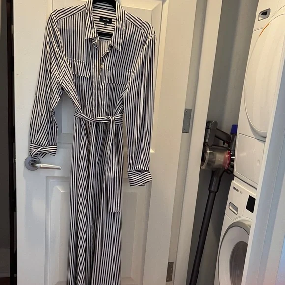 ME+EM Navy and White Striped Blouse - Picture 7 of 7